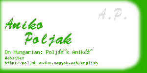 aniko poljak business card